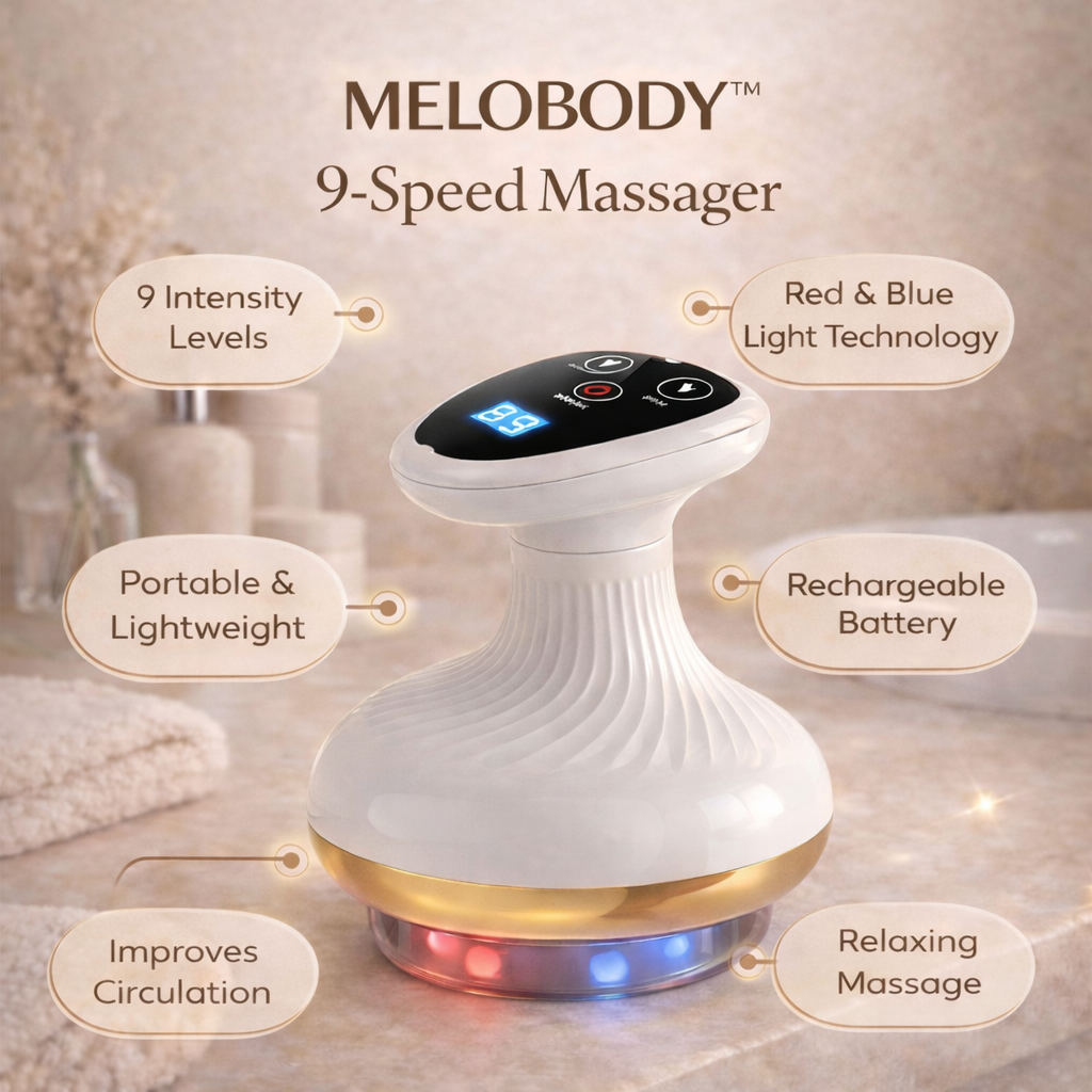 MeloBody™ 9-Speed Anti-Cellulite Body Massager with Red & Blue Light Therapy